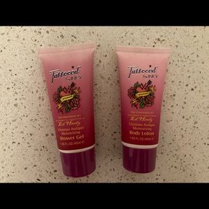 Ed Hardy Tattooed shower gel and body lotion